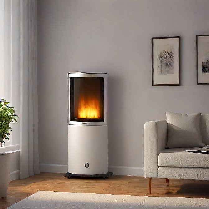  Demonstration of a halogen heater warming up a living room quickly