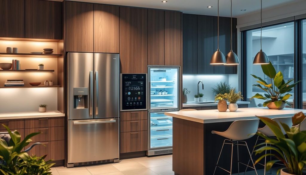 Smart refrigerators in modern kitchens